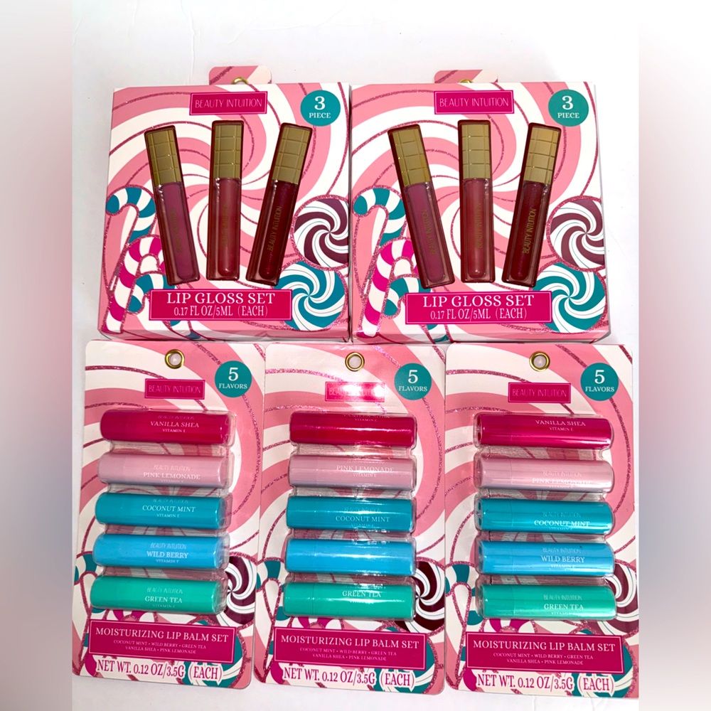 Beauty Intuition NEW Lot of 5 Lip Gloss and Moisturizing Lip Balm Sets‎
